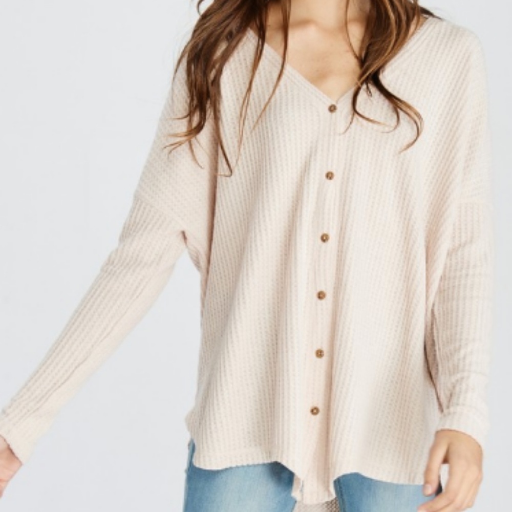 LYNN Thermal Button Down Sweater - Picture 2 of 8